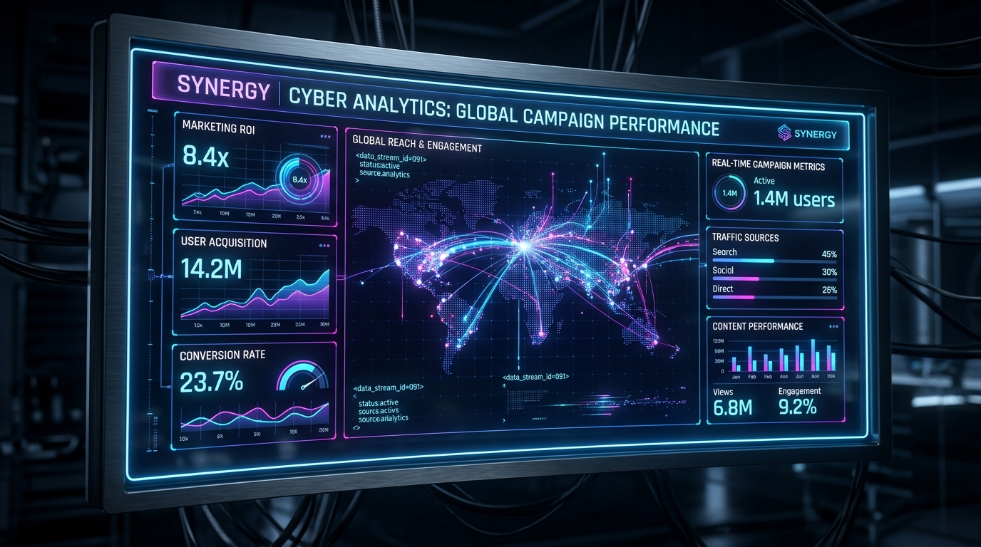 Performance digital campaign analytics interface panel