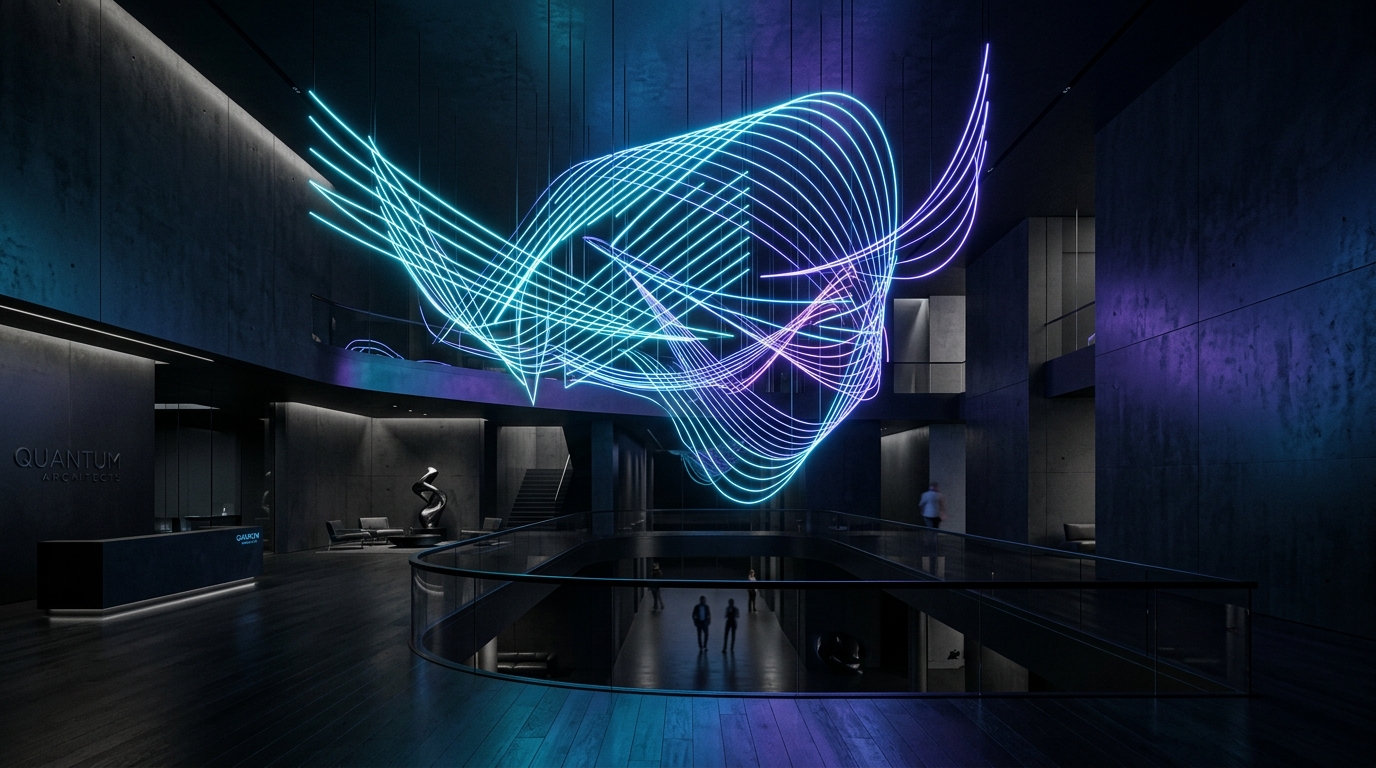 Futuristic brand experience light tunnel installation